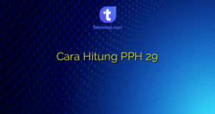 Cara Hitung PPH 29