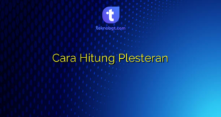 Cara Hitung Plesteran