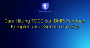 Cara Hitung TDEE dan BMR: Panduan Komplet untuk Sobat TeknoBgt