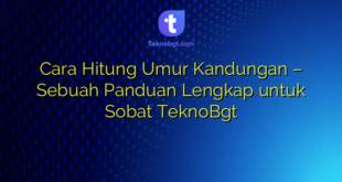 Cara Hitung Umur Kandungan – Sebuah Panduan Lengkap untuk Sobat TeknoBgt