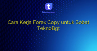 Cara Kerja Forex Copy untuk Sobat TeknoBgt
