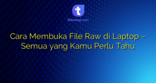 Cara Membuka File Raw di Laptop – Semua yang Kamu Perlu Tahu