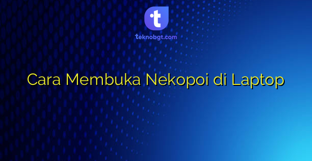 Cara Membuka Nekopoi di Laptop