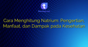 Cara Menghitung Natrium: Pengertian, Manfaat, dan Dampak pada Kesehatan