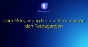 Cara Menghitung Neraca Pembayaran dan Perdagangan