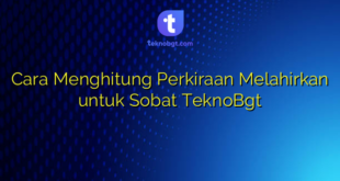 Cara Menghitung Perkiraan Melahirkan untuk Sobat TeknoBgt