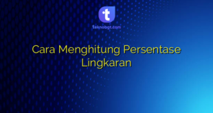 Cara Menghitung Persentase Lingkaran