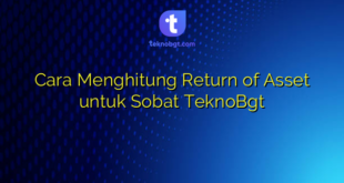 Cara Menghitung Return of Asset untuk Sobat TeknoBgt