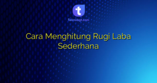 Cara Menghitung Rugi Laba Sederhana