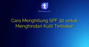 Cara Menghitung SPF 30 untuk Menghindari Kulit Terbakar
