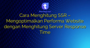 Cara Menghitung SSR – Mengoptimalkan Performa Website dengan Menghitung Server Response Time