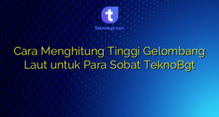 Cara Menghitung Tinggi Gelombang Laut untuk Para Sobat TeknoBgt