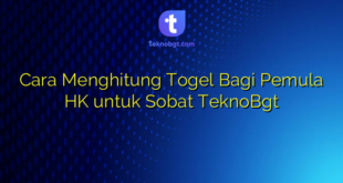 Cara Menghitung Togel Bagi Pemula HK untuk Sobat TeknoBgt