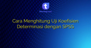 Cara Menghitung Uji Koefisien Determinasi dengan SPSS