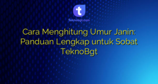 Cara Menghitung Umur Janin: Panduan Lengkap untuk Sobat TeknoBgt