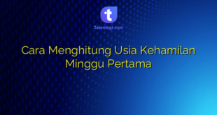 Cara Menghitung Usia Kehamilan Minggu Pertama