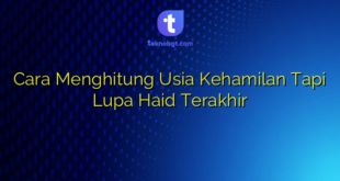 Cara Menghitung Usia Kehamilan Tapi Lupa Haid Terakhir