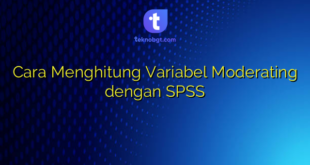 Cara Menghitung Variabel Moderating dengan SPSS
