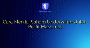 Cara Menilai Saham Undervalue Untuk Profit Maksimal