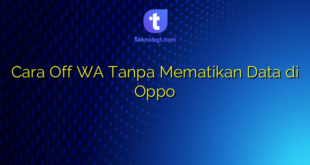 Cara Off WA Tanpa Mematikan Data di Oppo