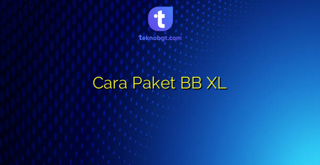 Cara Paket BB XL