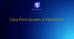 Cara Print Screen di Notebook