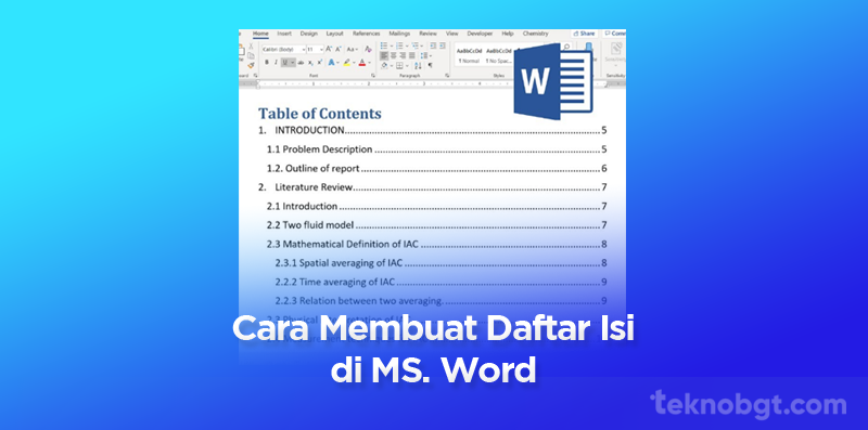 Cara membuat daftar isi