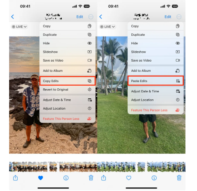 Copy Paste pengeditan foto dan video ios 16