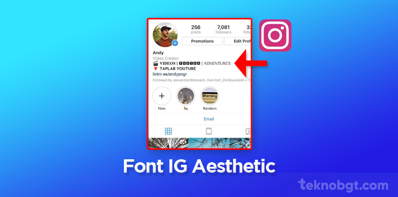 Font IG Aesthetic Terbaru
