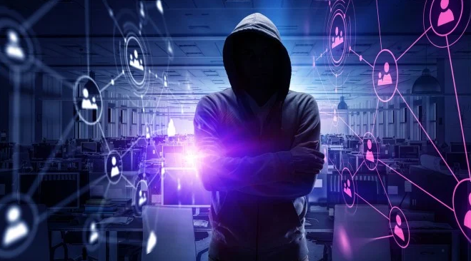 Ilustrasi kejahatan dan kebaikan Dark Web Berperang