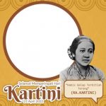 Graphic Design Vector Twibbon Tema Hari Kartini 2022