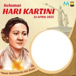 Graphic Design Vector Twibbon Tema Hari Kartini 2022