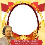 Graphic Design Vector Twibbon Tema Hari Kartini 2022