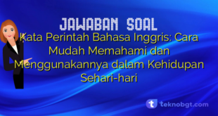 Kata Perintah Bahasa Inggris: Cara Mudah Memahami dan Menggunakannya dalam Kehidupan Sehari-hari