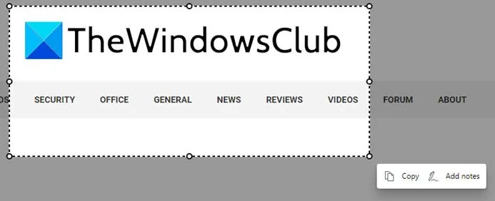 Keyboard Shortcut Web capture microsoft edge
