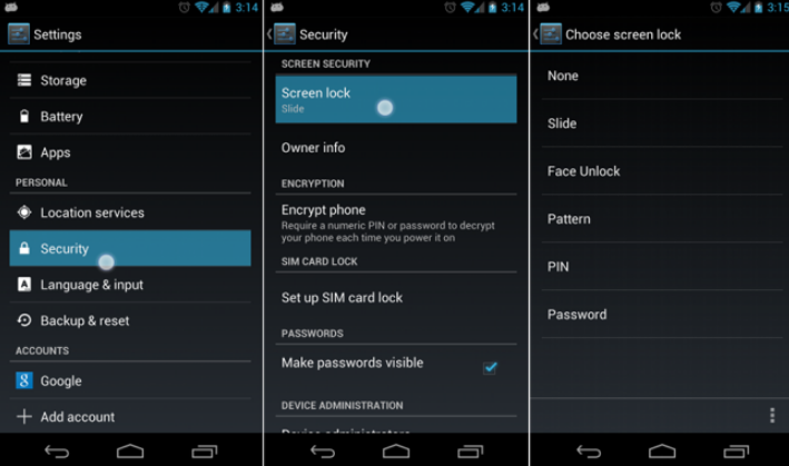 Lock Screen and Security Android 8