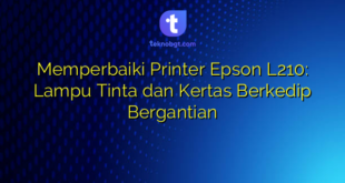 Memperbaiki Printer Epson L210: Lampu Tinta dan Kertas Berkedip Bergantian