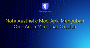 Note Aesthetic Mod Apk: Mengubah Cara Anda Membuat Catatan