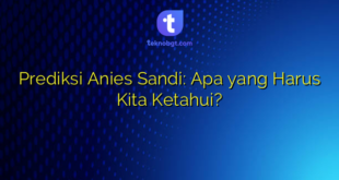 Prediksi Anies Sandi: Apa yang Harus Kita Ketahui?