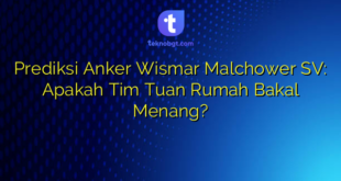 Prediksi Anker Wismar Malchower SV: Apakah Tim Tuan Rumah Bakal Menang?