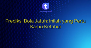 Prediksi Bola Jatuh: Inilah yang Perlu Kamu Ketahui