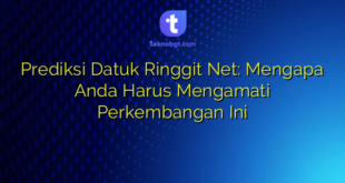 Prediksi Datuk Ringgit Net: Mengapa Anda Harus Mengamati Perkembangan Ini