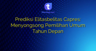 Prediksi Elitasbelitas Capres: Menyongsong Pemilihan Umum Tahun Depan