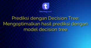 Prediksi dengan Decision Tree: Mengoptimalkan hasil prediksi dengan model decision tree