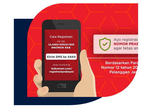 Registrasi kartu prabayar telkomsel