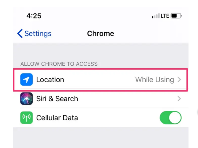 Setting lokasi di google chrome iphone atau ipad