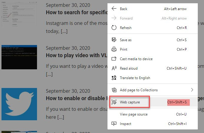 Web Capture Edge