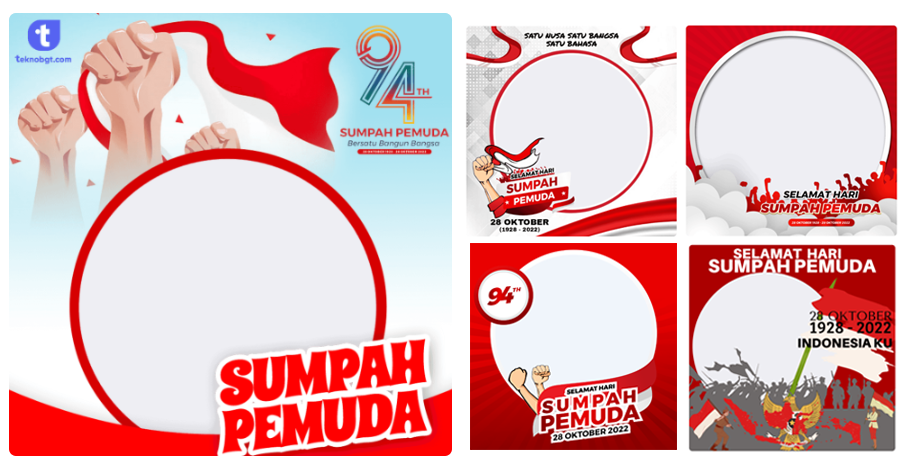 gambar twibbon hari sumpah pemuda 2022