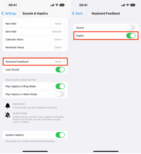 haptic feedback to your keyboard