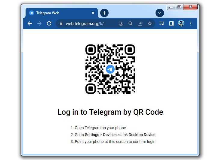 login ke telegram web